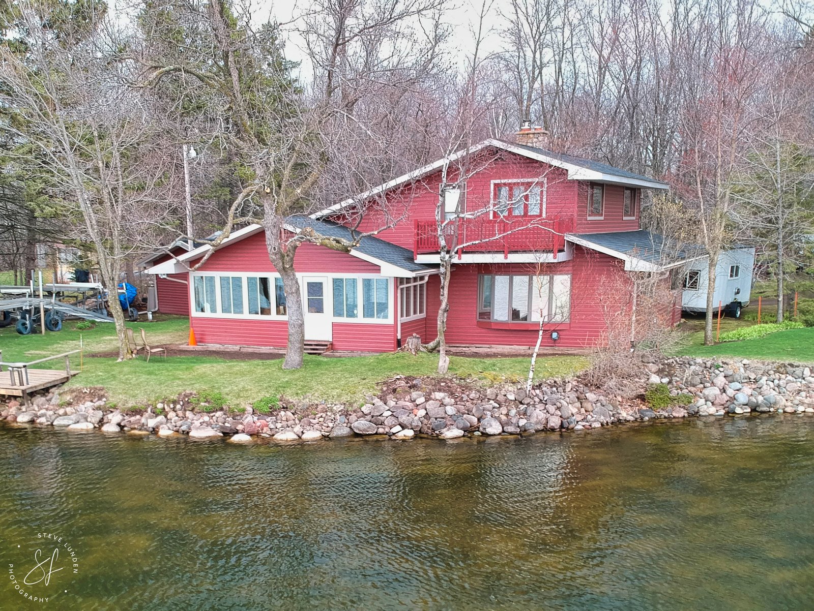 Drone aerial lake property Twin Cities MN